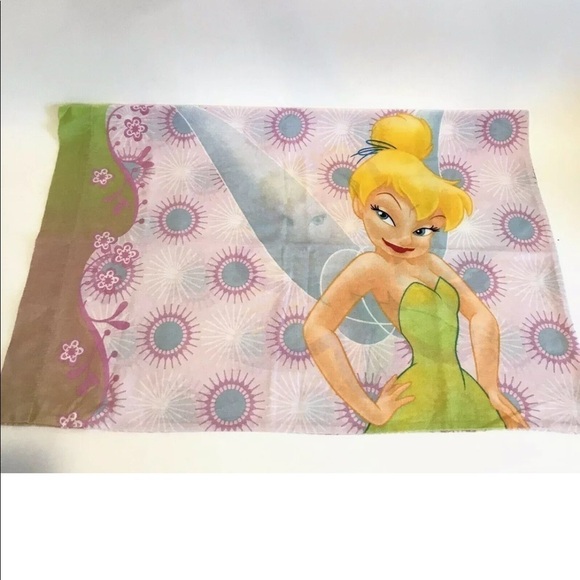 Disney Fairies Tinkerbell Floral Twin Pillowcase - Picture 2 of 5